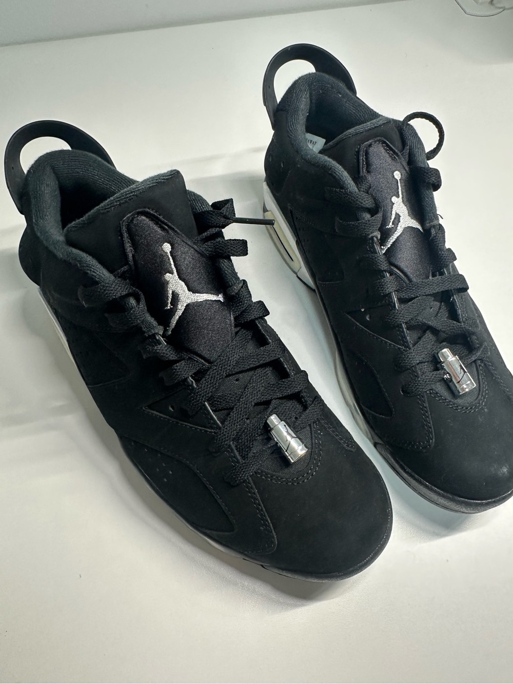 Jordan 6 Retro Black and White Low-Top Men Basketball Sneakers